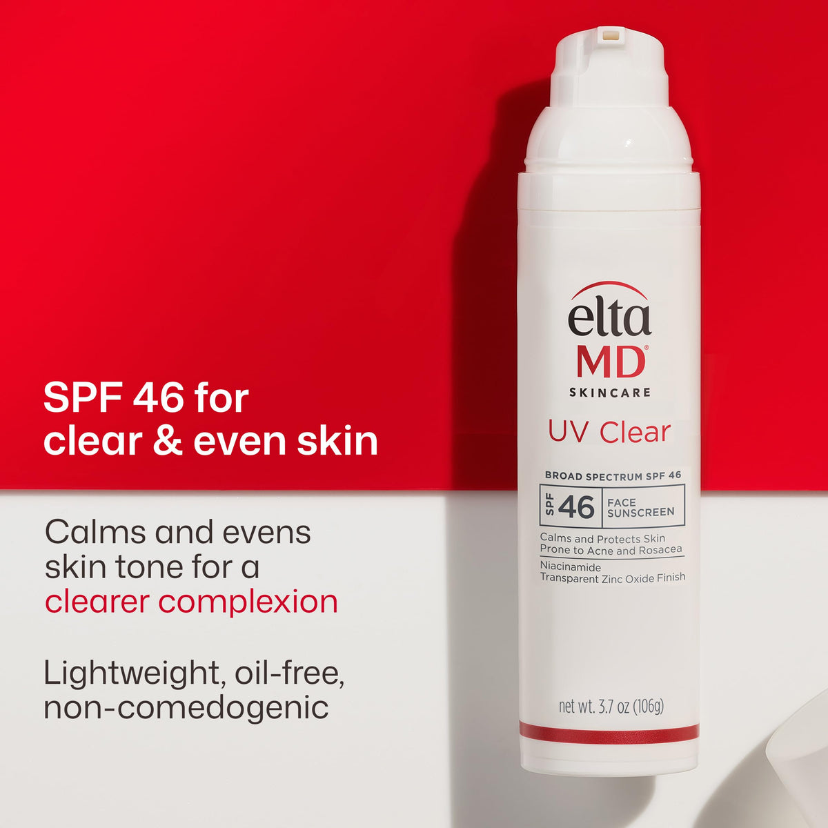 EltaMD lotion texture close-up showing lightweight, non-greasy finish for comfortable wear