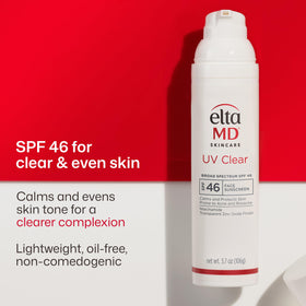 EltaMD lotion texture close-up showing lightweight, non-greasy finish for comfortable wear