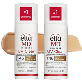 EltaMD bottle front view showing SPF 46 and tinted sunscreen benefits