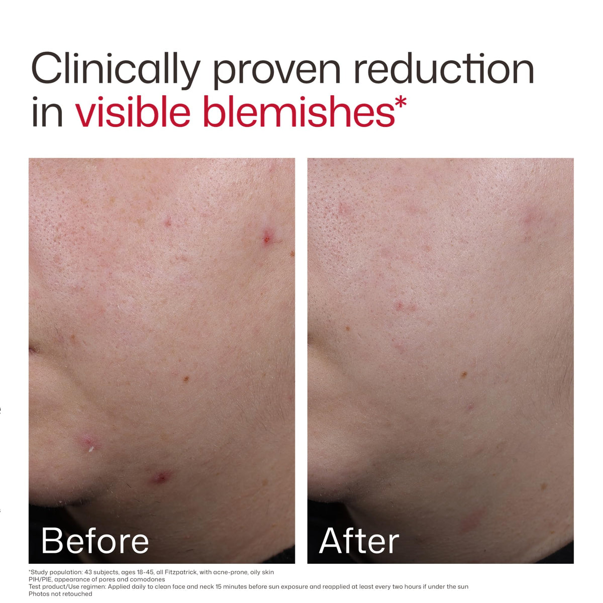 EltaMD worn under makeup showing smooth base and reduced shine