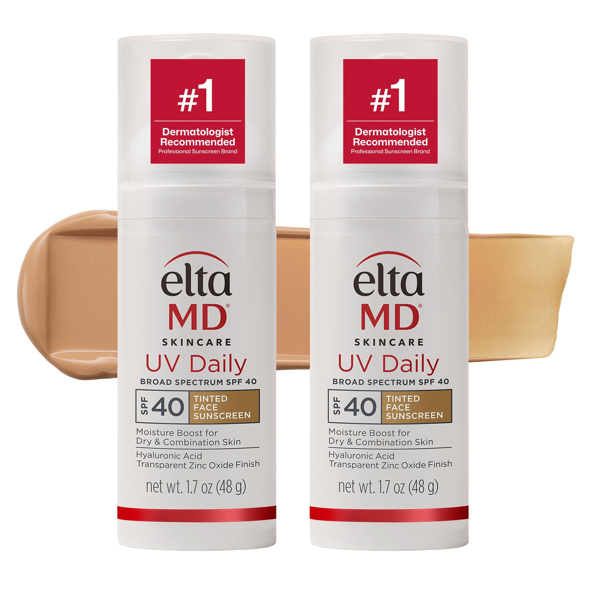 EltaMD front pump bottle showing product branding and compact size for travel