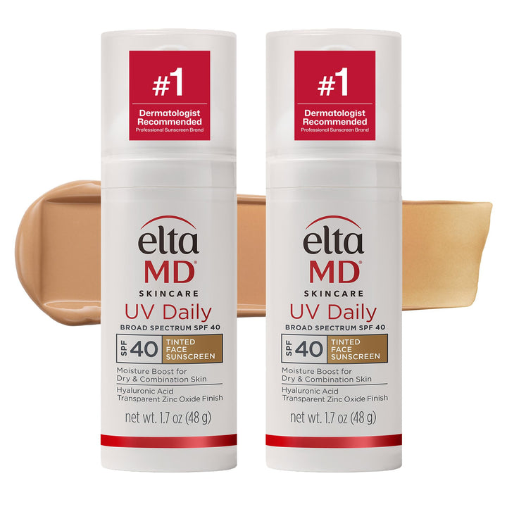 EltaMD front pump bottle showing product branding and compact size for travel