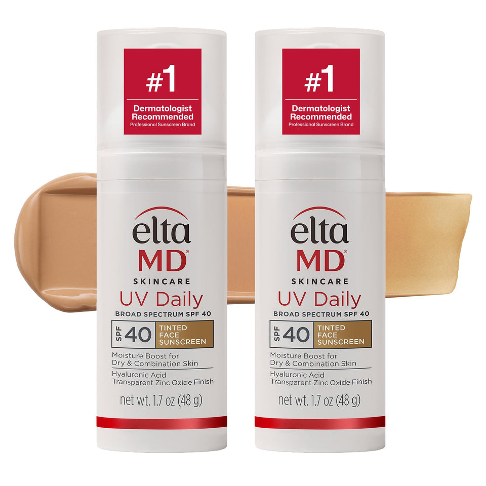 EltaMD front pump bottle showing product branding and compact size for travel