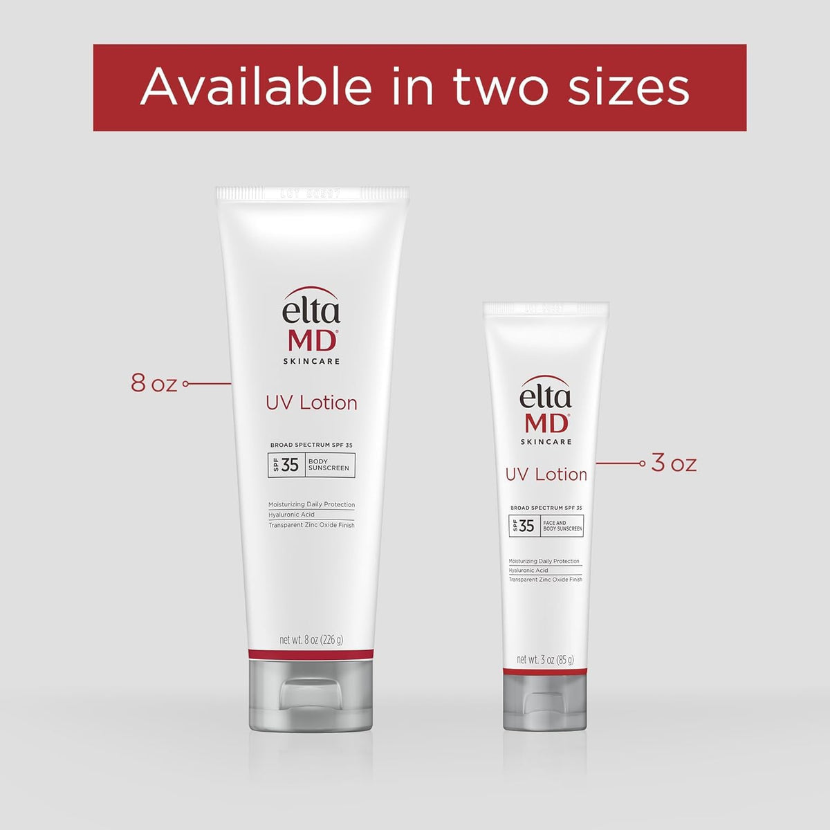 EltaMD bottle in beach setting emphasizing travel-ready protection