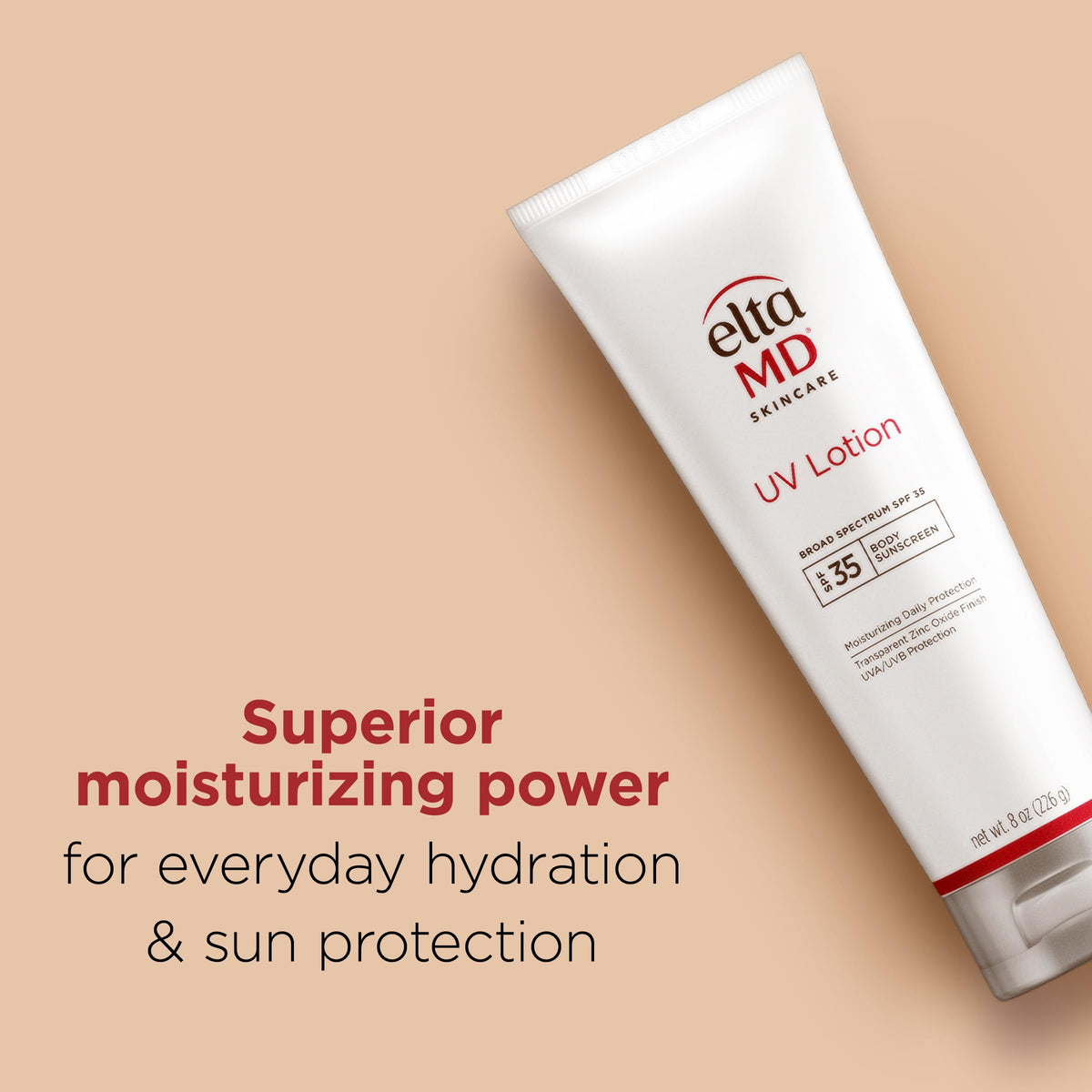 EltaMD label ingredient list showing zinc oxide and hyaluronic acid