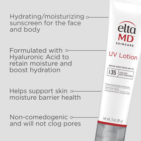EltaMD UV Lotion texture close-up highlighting smooth, hydrating lotion consistency