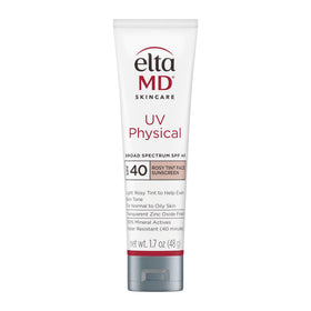 EltaMD front packaging shows SPF 40 rosy tinted mineral sunscreen benefit