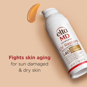 EltaMD applied on hand demonstrating blendable tint and hydration benefit