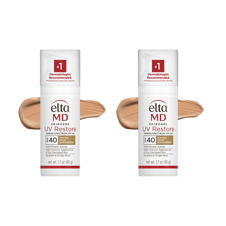 EltaMD front packaging showing SPF 40 and tinted mineral protection benefits