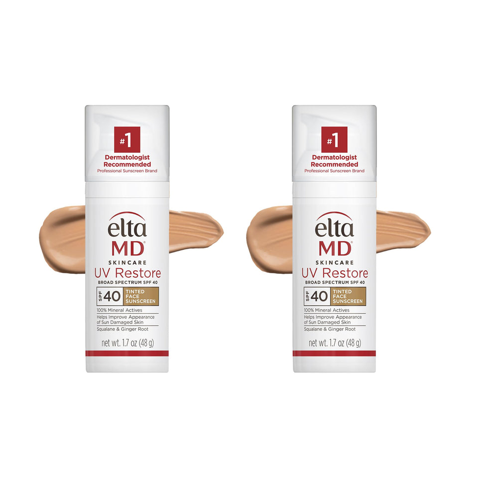EltaMD front packaging showing SPF 40 and tinted mineral protection benefits