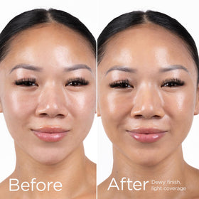 EltaMD tinted swatch on skin demonstrating coverage and evening of skin tone