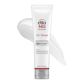 EltaMD front tube showing SPF 50+ and compact travel size for easy protection