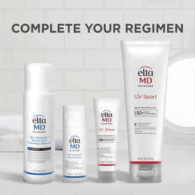 EltaMD ingredient highlight showing hyaluronic acid and squalane for hydration benefit