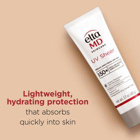 EltaMD cream texture close-up showing lightweight formula for quick absorption benefit