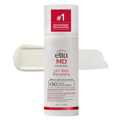 EltaMD front pump bottle showing compact travel-ready sunscreen