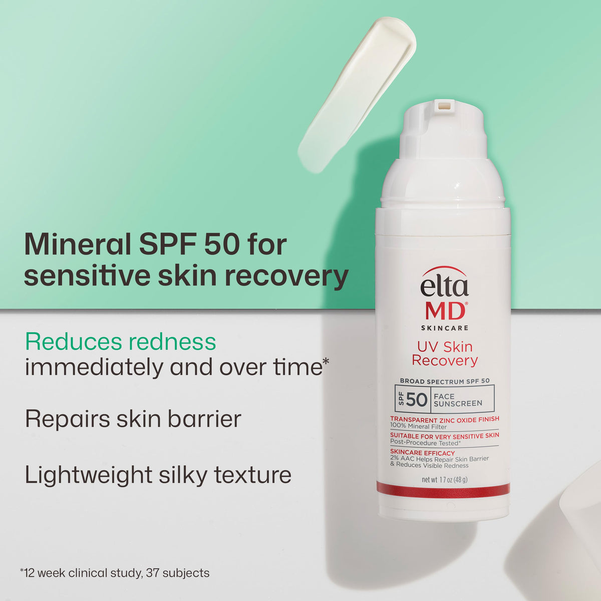 EltaMD pump dispensing sunscreen for easy hygienic application