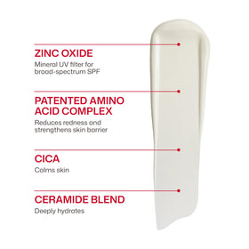 EltaMD untinted sunscreen blending into skin to reduce visible redness