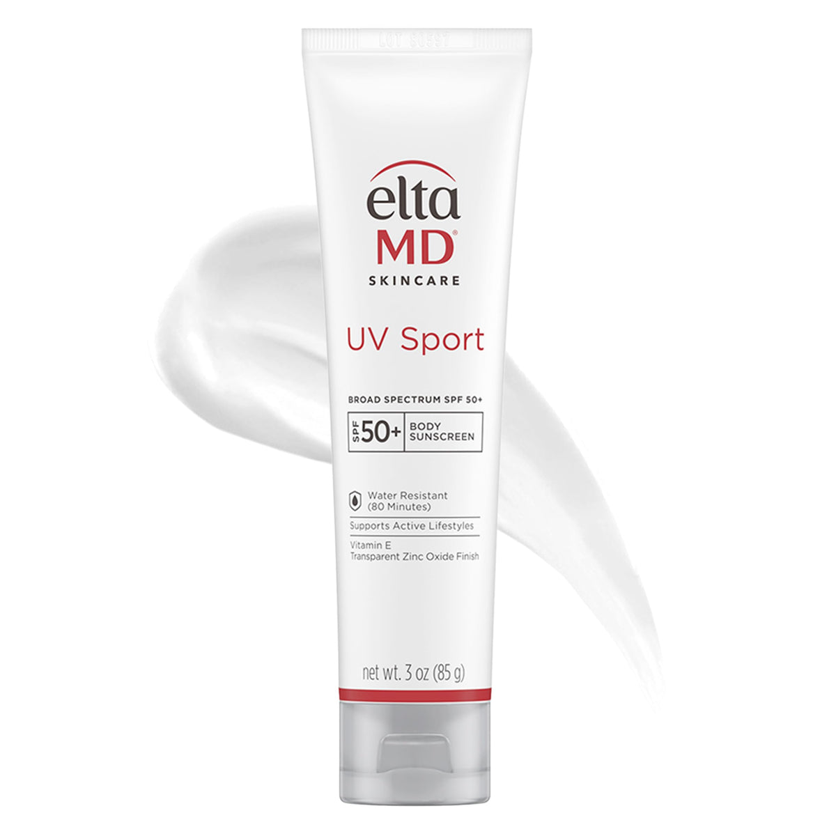 EltaMD front packaging showing tube and SPF 50 protection benefit
