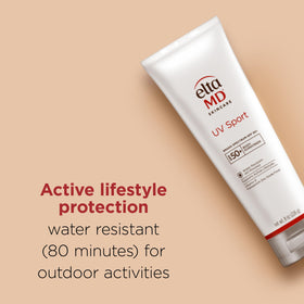 EltaMD lotion texture close-up demonstrating fast-absorbing, non-greasy feel