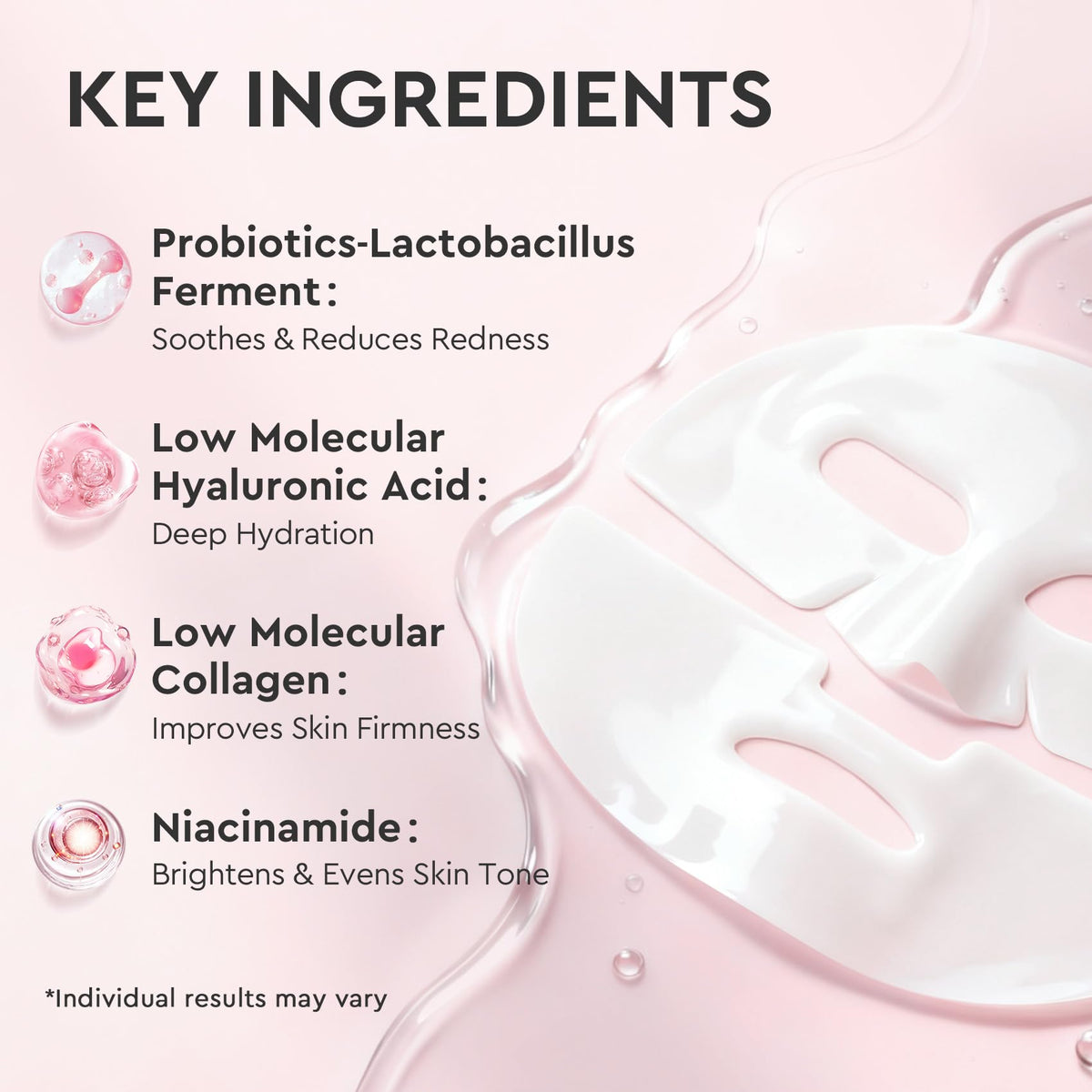 Elvira product label listing collagen, hyaluronic acid, and fermented complex