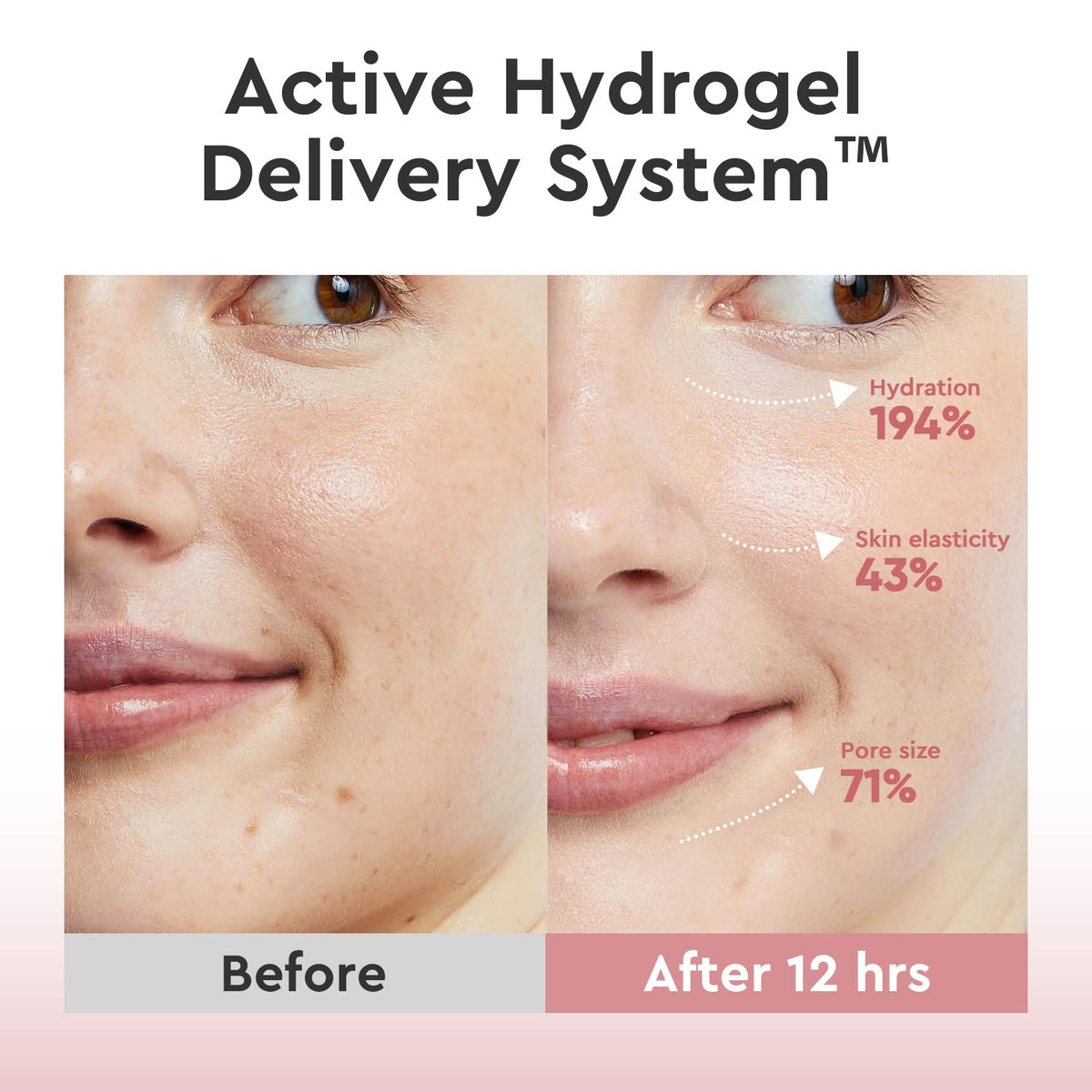 Elvira wearing the hydrogel mask in a nighttime skincare routine for hydration