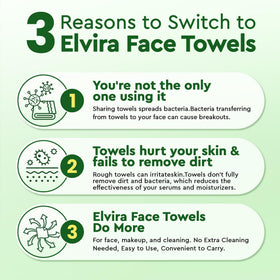 Elvira towel stack beside common items demonstrating size and quantity