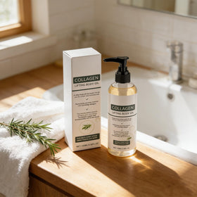 Applying Elycira oil to face for hydration and quick, non-greasy absorption