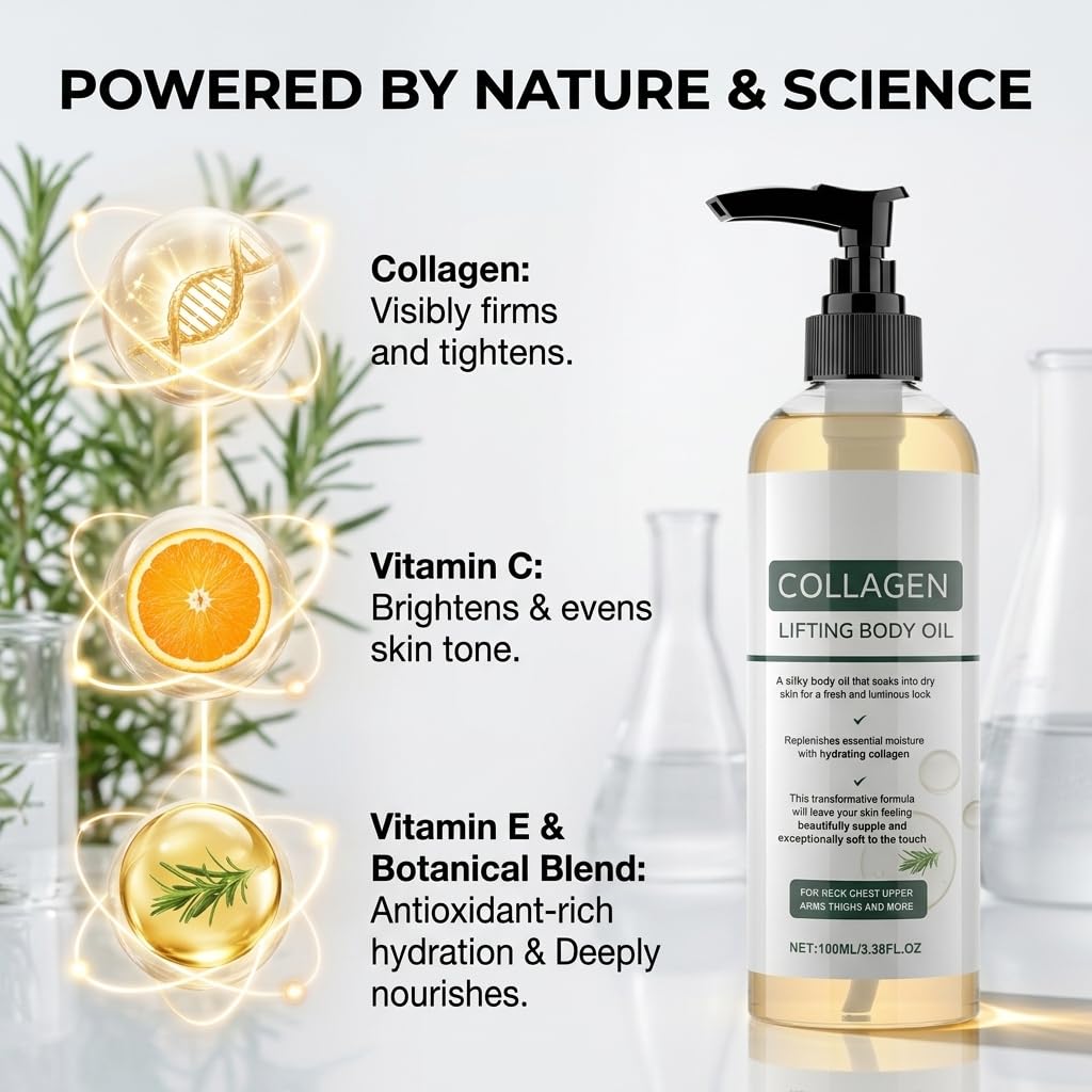 Elycura Collagen Oil clear drop texture close-up showing lightweight, non-greasy finish