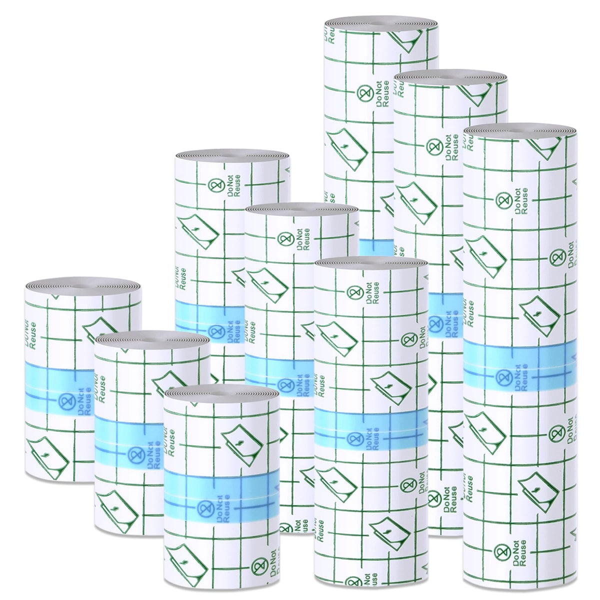 Emalla front packaging showing nine rolls and sizes for convenient protection