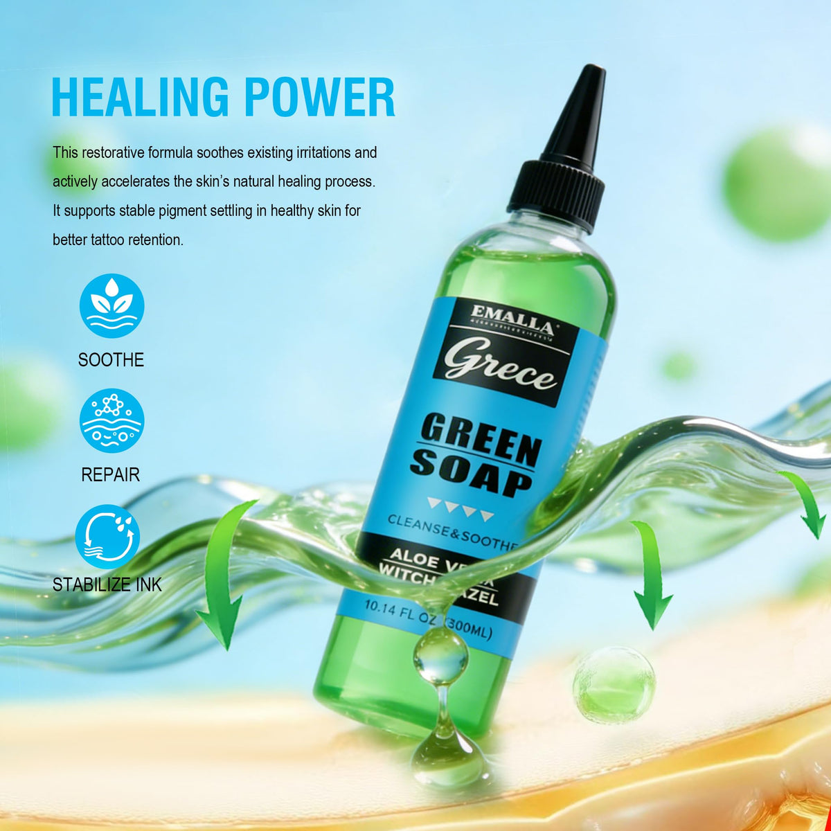 Emalla GRECE concentrate bottle closeup highlighting premium concentrate