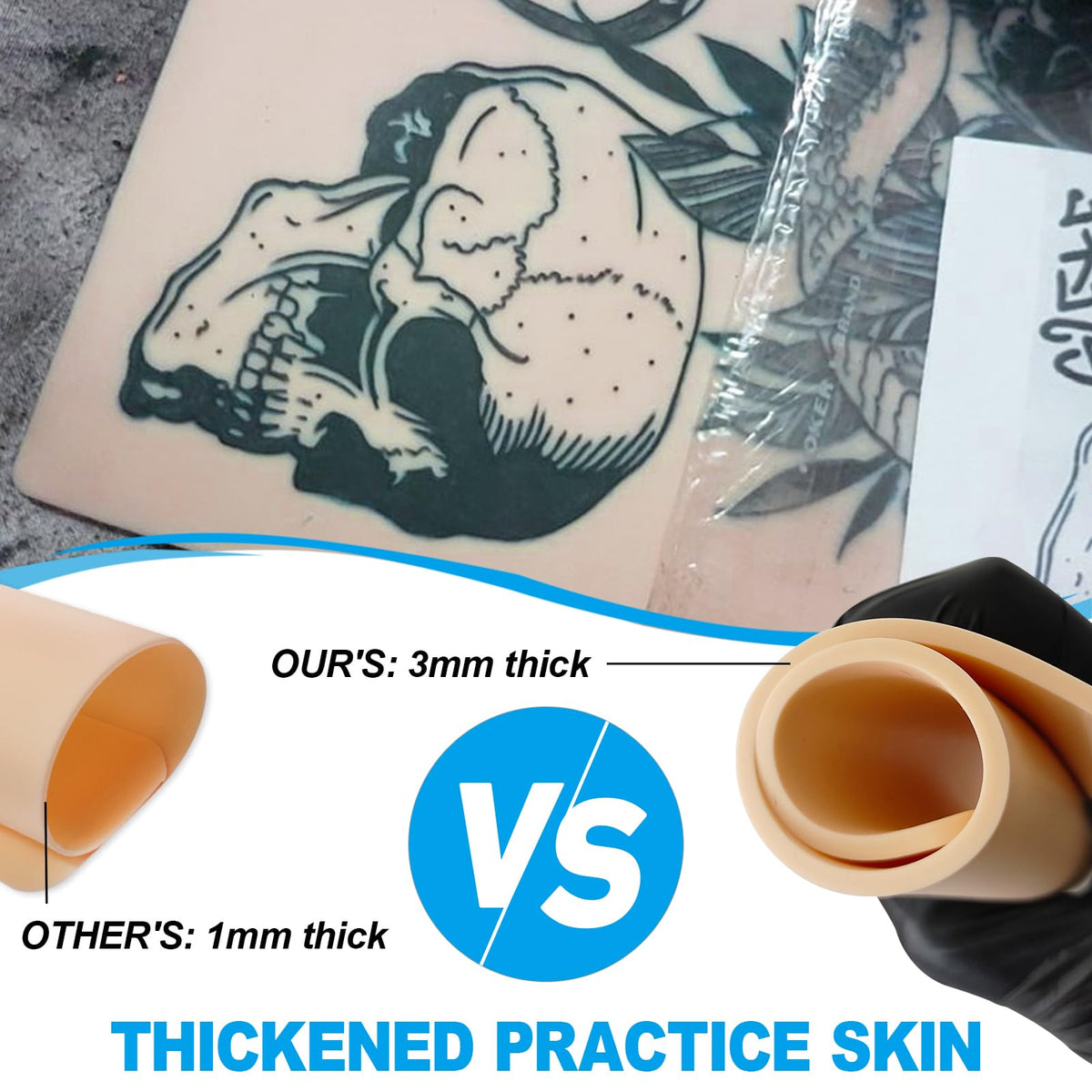 Emalla A4 tattoo stencil paper stack showing crisp carbon layers for clean transfers