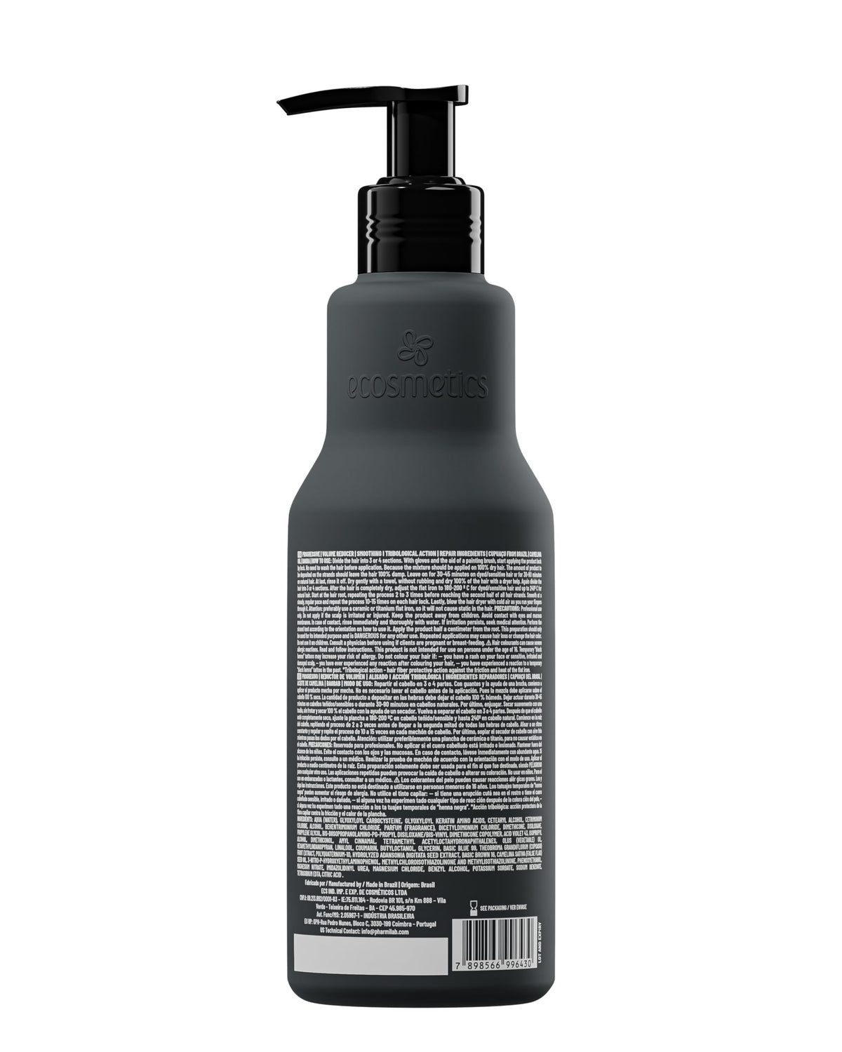 EMAX ECOSMETICS 1L size comparison next to a hand showing volume and cost-effective benefit