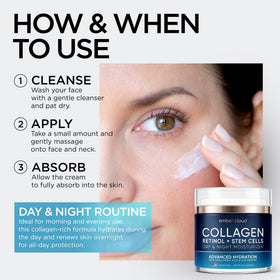 ember cloud application on hand with cream dabbed, shows lightweight spreadability benefit