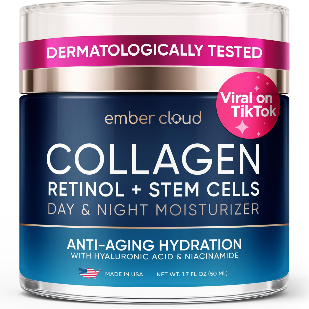 ember cloud front packaging showing elegant jar and brand, communicates premium protection