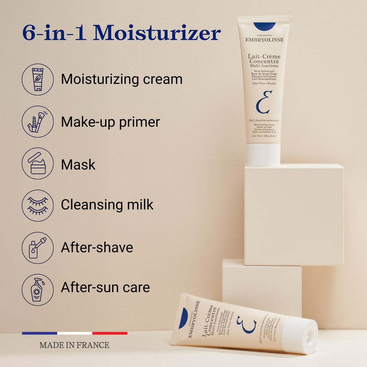 Embryolisse applied on hand demonstrating silky absorption and hydration