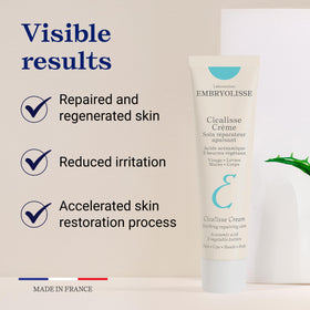 Embryolisse Cicalisse being applied on hand to demonstrate soothing and barrier support