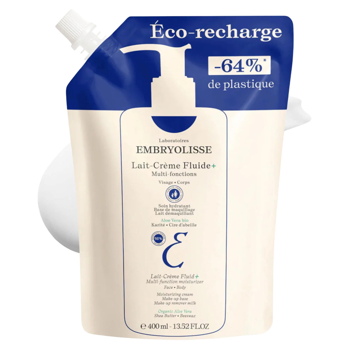 Embryolisse bottle front packaging showing clean branding and product benefit