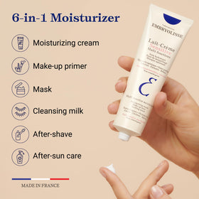 Embryolisse with aloe and shea butter highlighting soothing ingredients