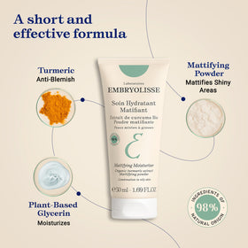 Embryolisse jar beside phone for scale, highlighting compact travel-friendly size