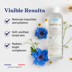 Embryolisse texture on cotton pad showing gentle removal and soft finish