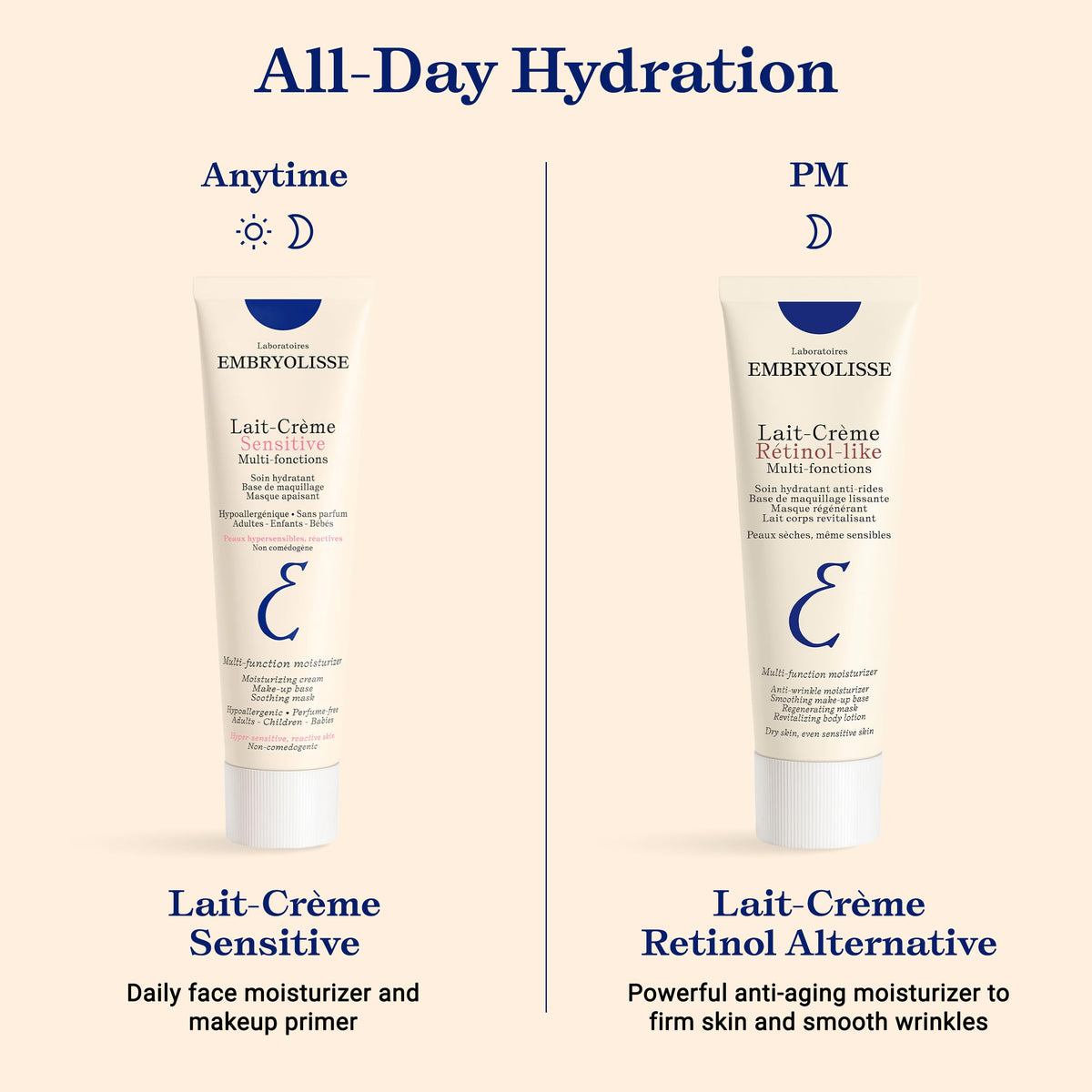 Embryolisse tube inside travel pouch showing compact, multi-use convenience