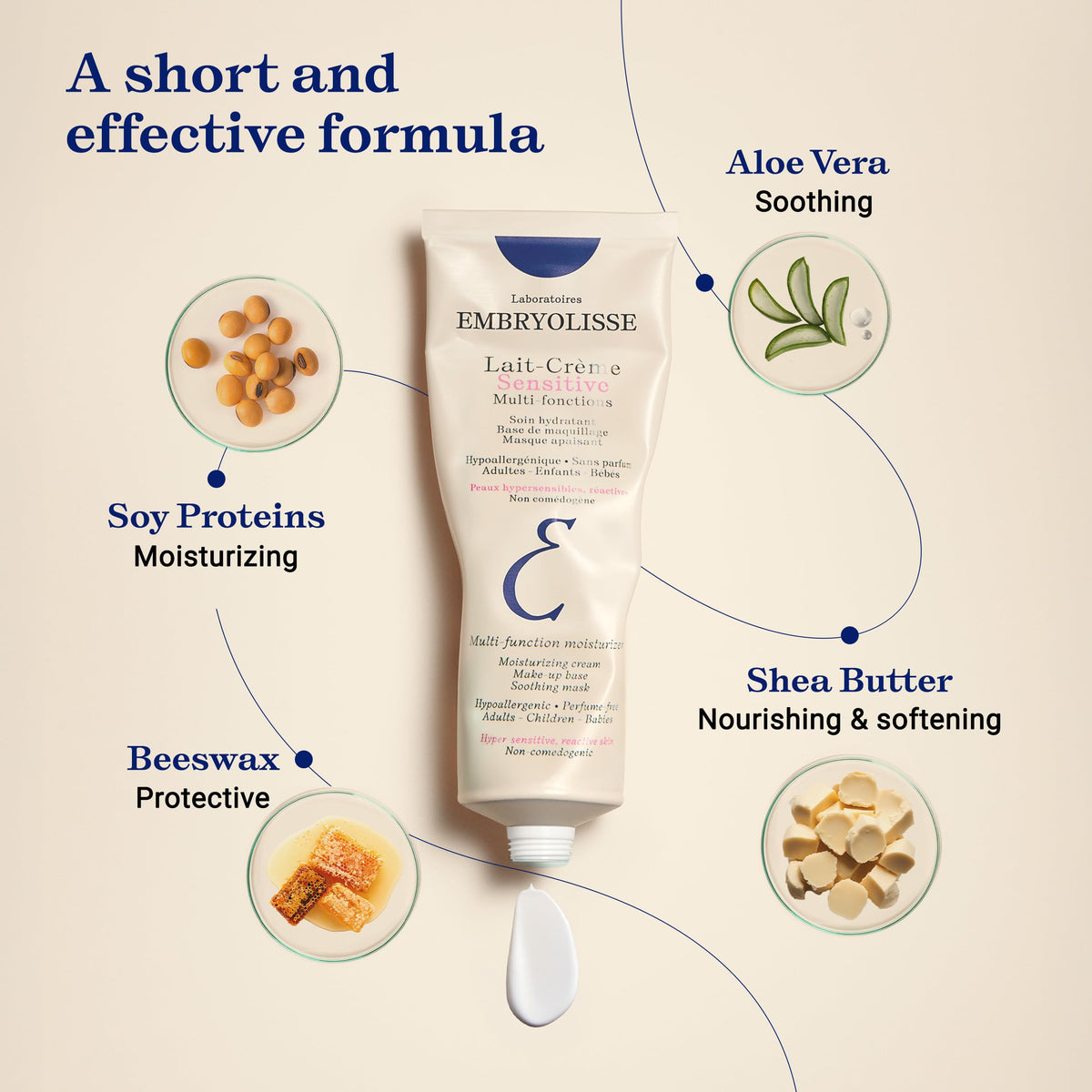 Embryolisse recyclable aluminum tube detail emphasizing eco-conscious packaging
