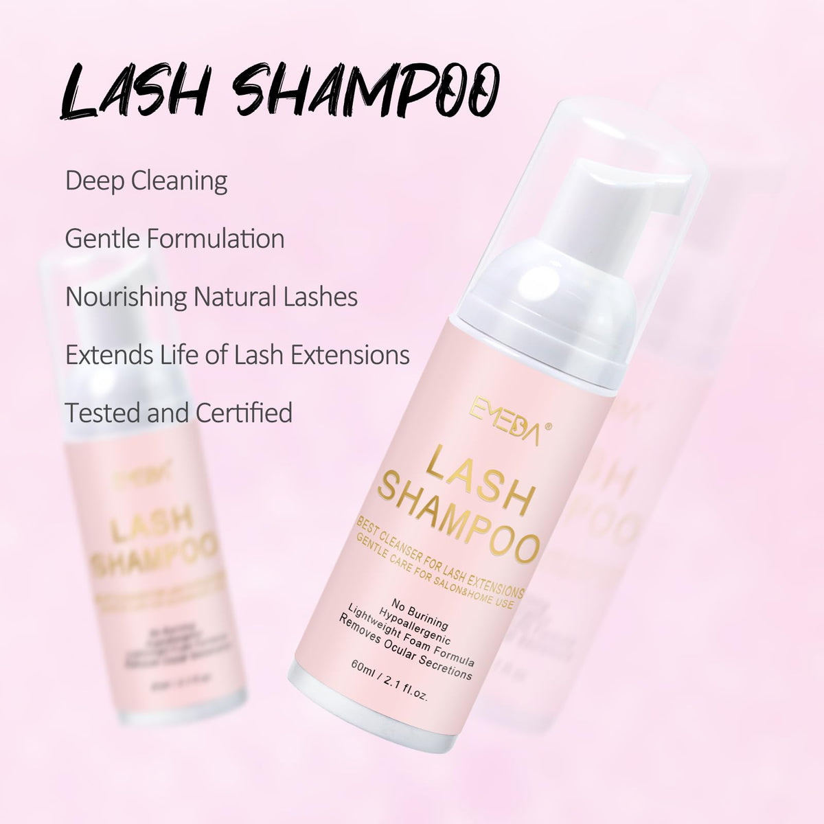 EMEDA cleansing brush with 25 mascara wands for precise hygienic cleaning