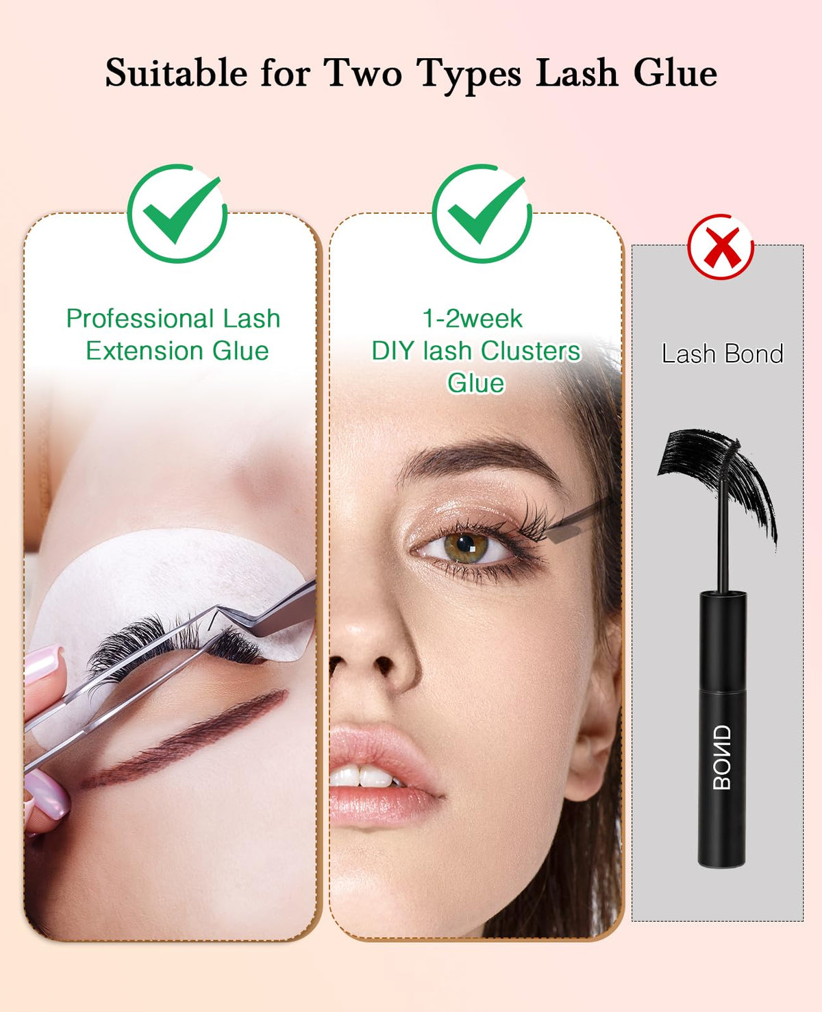EMEDA cleaned lashline after removal showing gentle residue-free finish