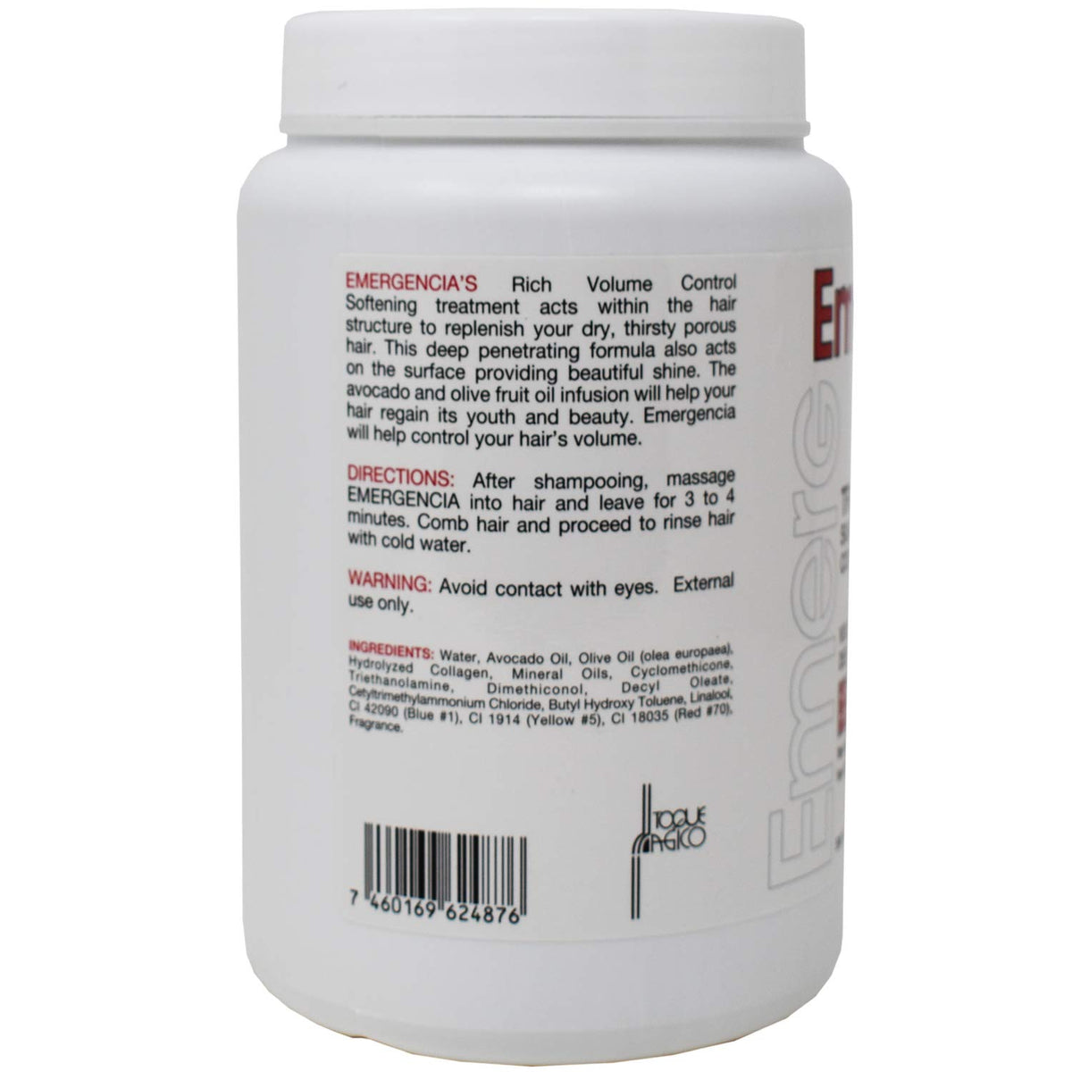 Emergencia mask being applied to damp hair to improve softness and manageability