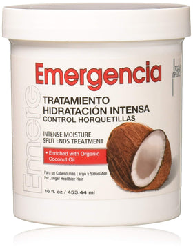 Emergencia Toque Magico jar front view showing 16 oz packaging and coconut scent benefit