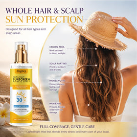 Emgmcp being applied to part line protecting exposed scalp