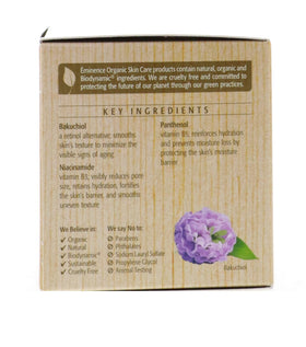 Eminence moisturizer in hand demonstrating easy application and lightweight finish for daily use