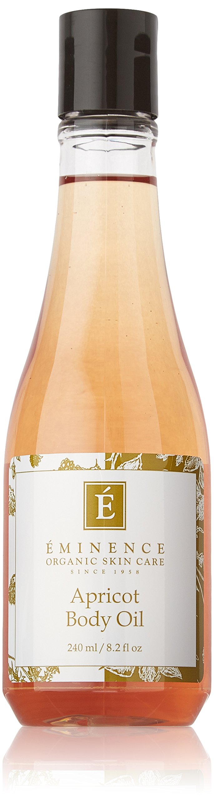 Eminence Apricot Body Oil front bottle shows packaging and size for quick identification
