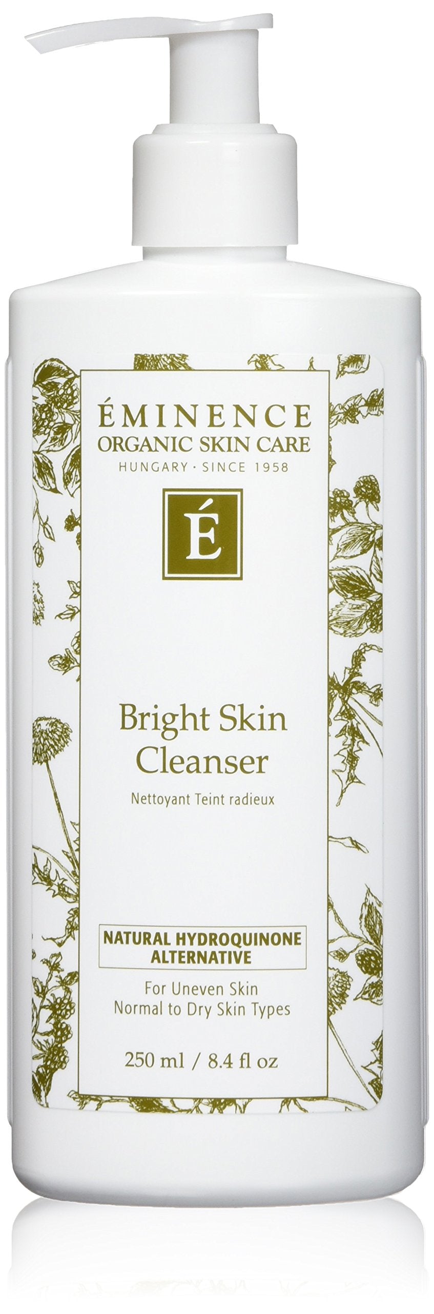 Eminence Bright Skin Cleanser front packaging showing label and size for easy identification and reassurance